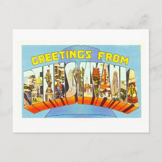  Groeten uit Pennsylvania Briefkaart (Voorkant)