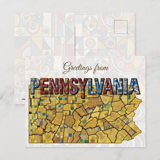Groeten uit Pennsylvania Briefkaart (Voorkant / Achterkant)