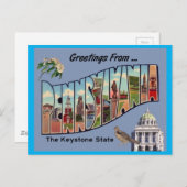 Groeten uit Pennsylvania Briefkaart (Voorkant / Achterkant)