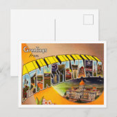 Groeten uit Pennsylvania Vintage Travel Briefkaart (Voorkant / Achterkant)