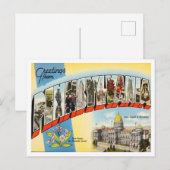 Groeten uit Pennsylvania Vintage Travel Briefkaart (Voorkant / Achterkant)