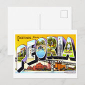  groeten uit Peoria, Illinois, Briefkaart (Voorkant / Achterkant)