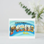  groeten uit Peoria, Illinois Briefkaart (Staand voorkant)