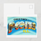  groeten uit Peoria, Illinois Briefkaart (Voorkant / Achterkant)