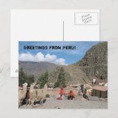 Groeten uit Peru! Briefkaart (Voorkant / Achterkant)