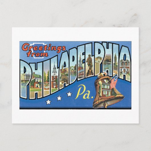 Groeten uit Philadelphia, PA Briefkaart (Voorkant)
