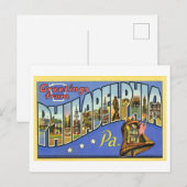  groeten uit Philadelphia, Pennsylvania Briefkaart (Voorkant / Achterkant)