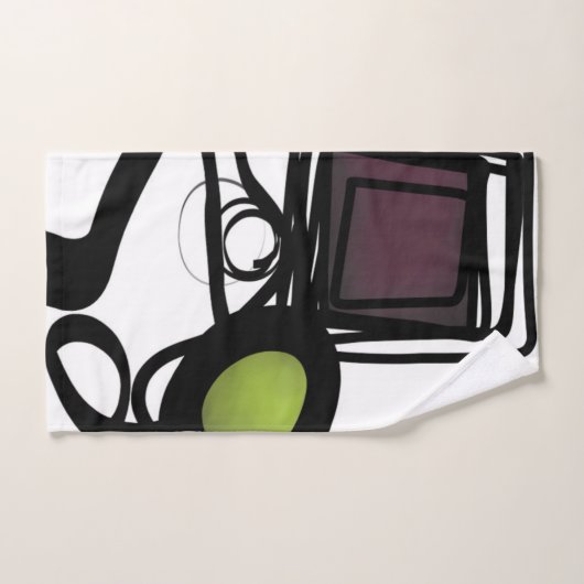 Groeten uit Philydion: Abstract Zwart & Wit Bad Handdoek (Handdoek)