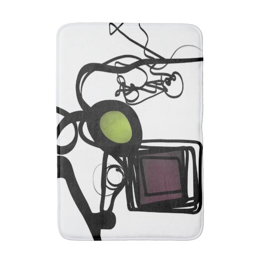 Groeten uit Philydion: Abstract Zwart & Wit Badmat (Voorkant Verticaal)