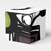 Groeten uit Philydion: Abstract Zwart & Wit Bedankdoosjes (Voorkant Zijde)