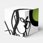 Groeten uit Philydion: Abstract Zwart & Wit Bedankdoosjes (Achterkant)