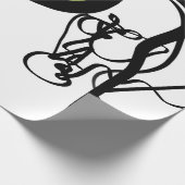 Groeten uit Philydion: Abstract Zwart & Wit Cadeaupapier (Hoek)