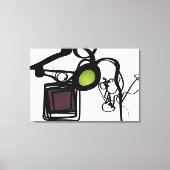 Groeten uit Philydion: Abstract zwart-wit Canvas Afdruk (Voorkant)