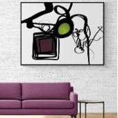 Groeten uit Philydion: Abstract Zwart & Wit Canvas Afdruk