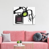 Groeten uit Philydion: Abstract Zwart & Wit Canvas Afdruk (Insitu (Woonkamer))