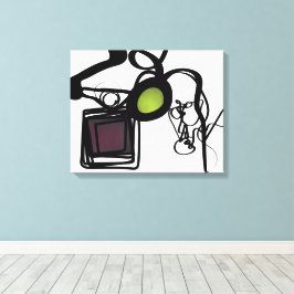 Groeten uit Philydion: Abstract Zwart & Wit Canvas Afdruk