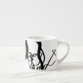 Groeten uit Philydion: Abstract Zwart & Wit Espresso Kop (Rechts)