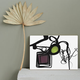 Groeten uit Philydion: Abstract Zwart & Wit Fotoplaat
