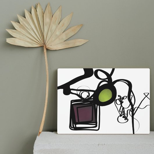 Groeten uit Philydion: Abstract Zwart & Wit Fotoplaat