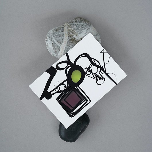 Groeten uit Philydion: Abstract Zwart & Wit Kaart