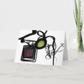 Groeten uit Philydion: Abstract Zwart & Wit Kaart (Voorkant)