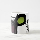 Groeten uit Philydion: Abstract zwart-wit Koffiemok (Center)