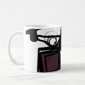 Groeten uit Philydion: Abstract zwart-wit Koffiemok (Links)