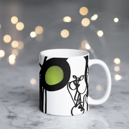 Groeten uit Philydion: Abstract zwart-wit Koffiemok