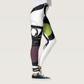 Groeten uit Philydion: Abstract Zwart & Wit Leggings (Rechts)