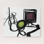 Groeten uit Philydion: Abstract Zwart & Wit Legpuzzel (Horizontaal)