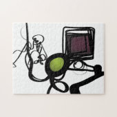 Groeten uit Philydion: Abstract Zwart & Wit Legpuzzel (Horizontaal)