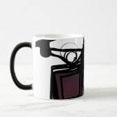 Groeten uit Philydion: Abstract zwart-wit Magische Mok (Links)