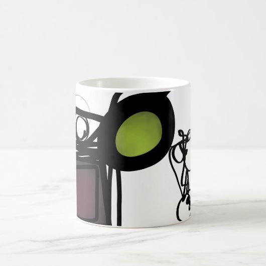 Groeten uit Philydion: Abstract zwart-wit Magische Mok (Center)