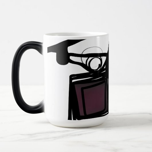 Groeten uit Philydion: Abstract Zwart & Wit Magische Mok (Links)