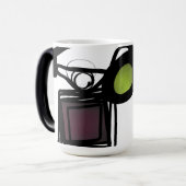 Groeten uit Philydion: Abstract Zwart & Wit Magische Mok (Voorkant links)