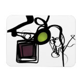 Groeten uit Philydion: Abstract Zwart & Wit Magneet (Horizontaal)