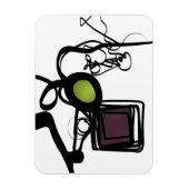 Groeten uit Philydion: Abstract Zwart & Wit Magneet (Verticaal)