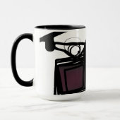 Groeten uit Philydion: Abstract Zwart & Wit Mok (Links)