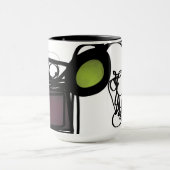 Groeten uit Philydion: Abstract Zwart & Wit Mok (Midden)