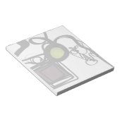 Groeten uit Philydion: Abstract Zwart & Wit Notitieblok (Schuin)