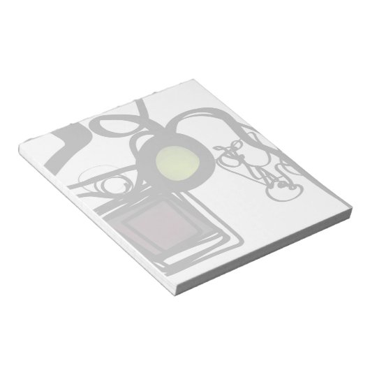 Groeten uit Philydion: Abstract Zwart & Wit Notitieblok (Schuin)