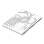 Groeten uit Philydion: Abstract Zwart & Wit Notitieblok (Linkerzijde)