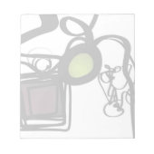 Groeten uit Philydion: Abstract Zwart & Wit Notitieblok (Voorkant)