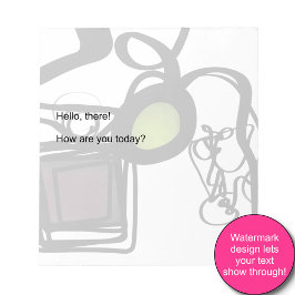 Groeten uit Philydion: Abstract Zwart & Wit Notitieblok