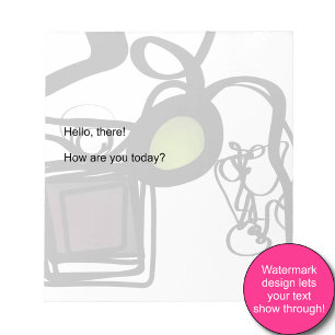 Groeten uit Philydion: Abstract Zwart & Wit Notitieblok