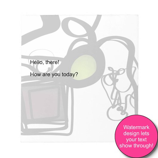 Groeten uit Philydion: Abstract Zwart & Wit Notitieblok