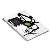 Groeten uit Philydion: Abstract zwart-wit Notitieboek (Rechterzijde)