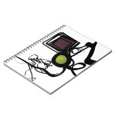 Groeten uit Philydion: Abstract zwart-wit Notitieboek (Linkerzijde)