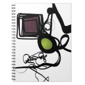 Groeten uit Philydion: Abstract zwart-wit Notitieboek (Voorkant)