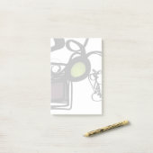 Groeten uit Philydion: Abstract Zwart & Wit Post-it® Notes (Op bureau)